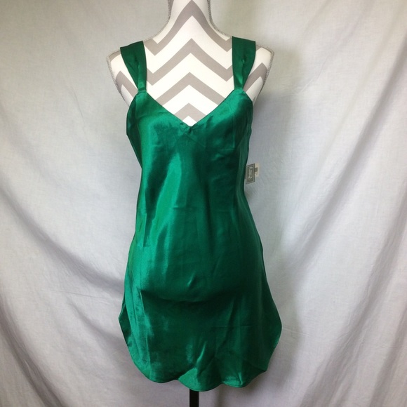 Fantasies by Morgan Taylor VTG Green Robe Matching Nightie Chemises 2pc Set Sz S - Picture 2 of 16